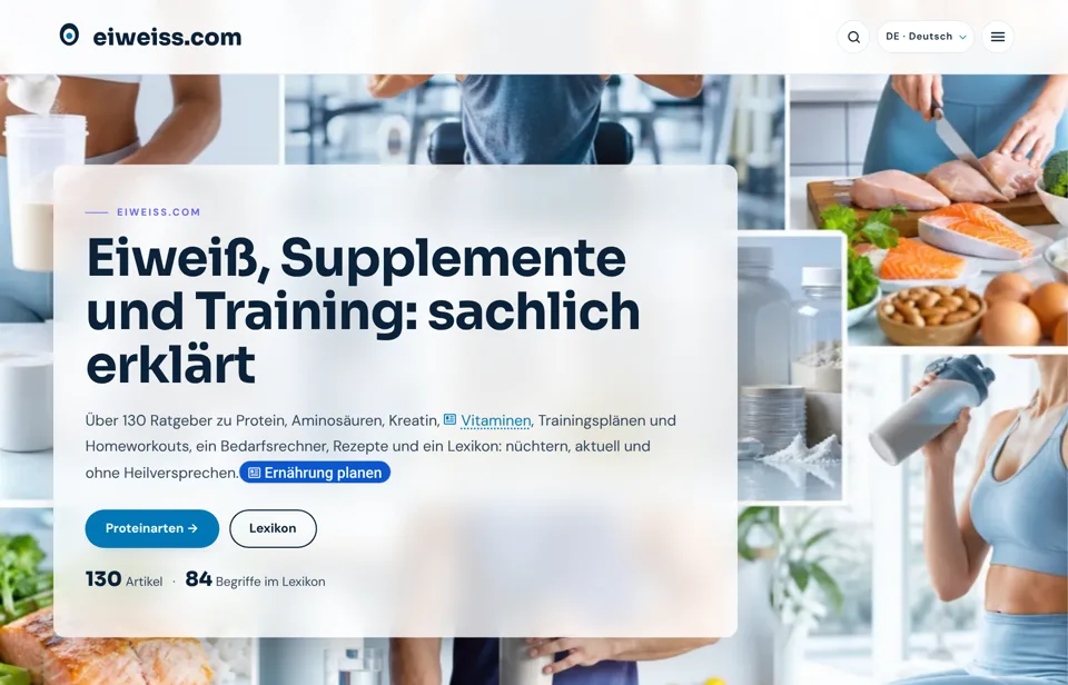 Page d'accueil de eiweiss.com