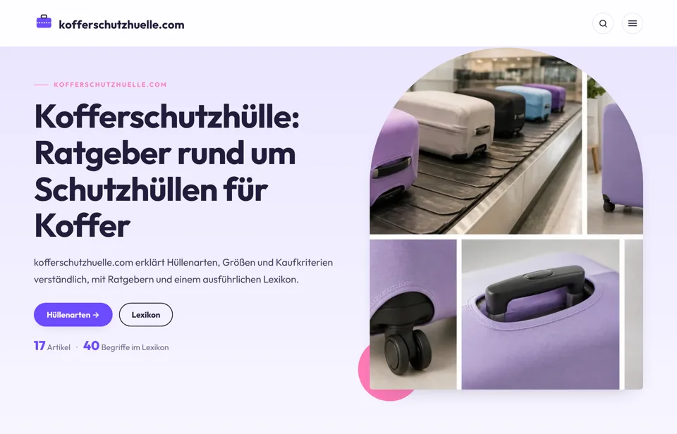 Page d'accueil de kofferschutzhuelle.com