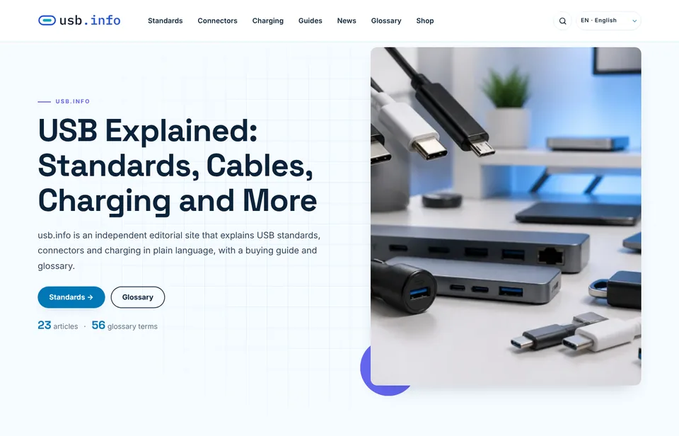 Home page of usb.info